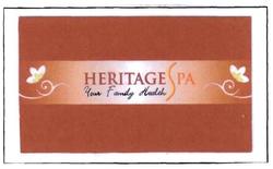 Trademark HERITAGE SPA DAN LOGO