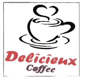 Trademark DELICIEUX COFFEE DAN LOGO