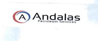 Trademark ANDALAS PETROLEUM SERVICES + LOGO