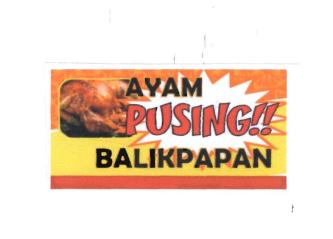 Trademark AYAM PUSING BALIKPAPAN