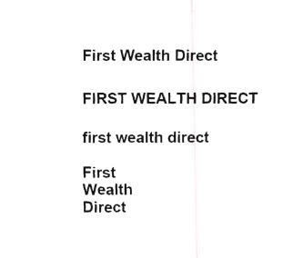 Trademark FIRST WEALTH DIRECT