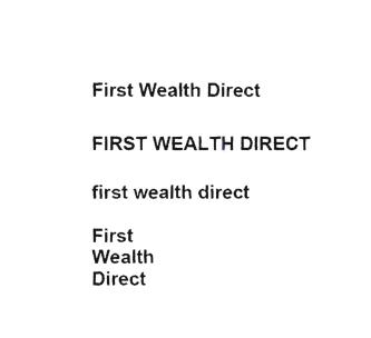 Trademark FIRST WEALTH DIRECT