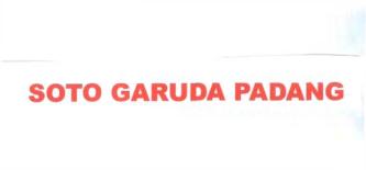 Trademark SOTO GARUDA PADANG