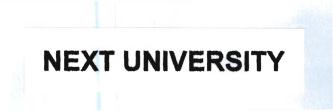 Trademark NEXT UNIVERSITY