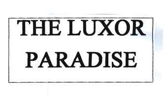 Trademark THE LUXOR PARADISE