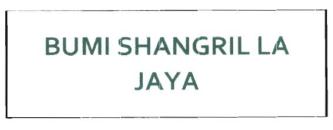 Trademark BUMI SHANGRIL LA JAYA