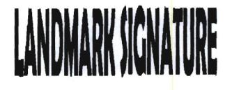 Trademark LANDMARK SIGNATURE