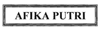 Trademark AFIKA PUTRI