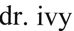 Trademark dr. ivy