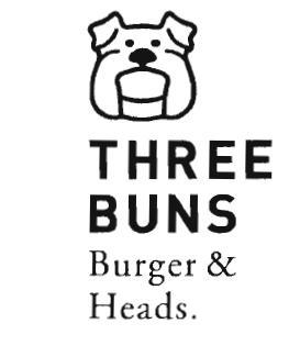 Trademark THREE BUNS + logo Burger & Heads