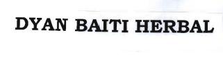 Trademark DYAN BAITI HERBAL