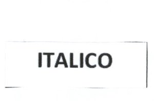 Trademark ITALICO