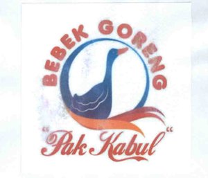 Trademark Logo dan tulisan BEBEK GORENG PAK KABUL