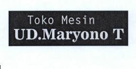 Trademark TOKO MESIN UD. MARYONO. T+ LUKISAN