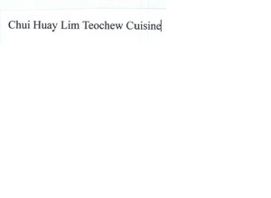 Trademark Chui Huay Lim Teochew Cuisine