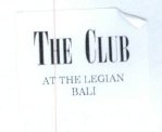 Trademark THE CLUB AT THE LEGIAN BALI