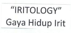 Trademark IRITOLOGY Gaya Hidup Irit