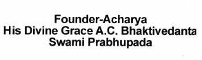 Trademark Founder-Acharya His Divine Grace A.C. Bhaktivedanta Swami Prabhupada