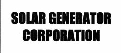 Trademark SOLAR GENERATOR CORPORATION