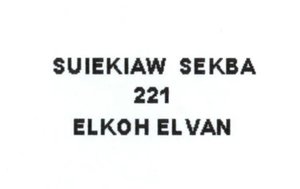 Trademark SUIEKIAW SEKBA 221 ELKOH ELVAN