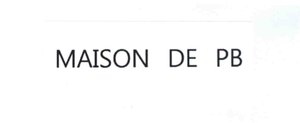 Trademark MAISON DE PB