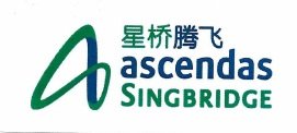 Trademark ASCENDAS SINGBRIDGE + Huruf Kanji Xing Qiao Tang Fei