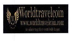 Trademark World travel coin