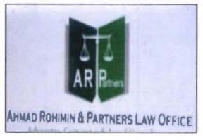 Trademark AHMAD ROHIMIN & PARTNERS LAW OFFICE + LOGO ARP