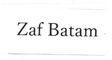 Trademark ZAF BATAM