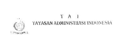 Trademark Y.A.I YAYASAN ADMINISTRASI INDONESIA + LOGO