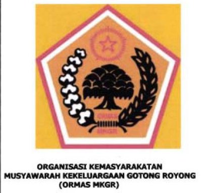 Trademark ORGANISASI KEMASYARAKATAN MUSYAWARAH KEKELUARGAAN GOTONG ROYONG + LOGO (ORMAS MKGR)