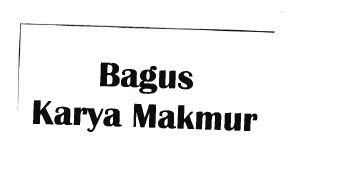 Trademark BAGUS KARYA MAKMUR