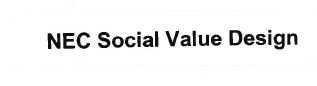 Trademark NEC SOCIAL VALUE DESIGN