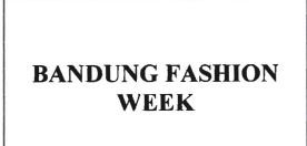 Trademark BANDUNG FASHION WEEK