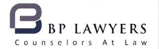 Trademark BP LAWYERS COUNSELORS AT LAW + LOGO