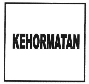 Trademark KEHORMATAN