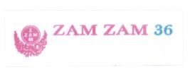 Trademark ZAM ZAM 36 + LOGO