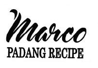 Trademark MARCO PADANG RECIPE