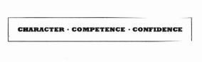 Trademark CHARACTER - COMPETENCE - CONFIDENCE