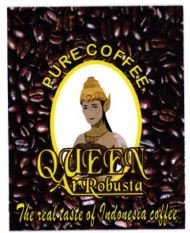 Trademark PURE COFFEE QUEEN AROBUSTA + LOGO