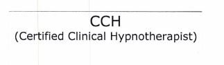 Trademark CCH (Certified Clinical Hypnotherapist)