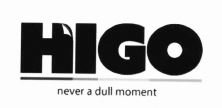 Trademark HIGO NEVER A DULL MOMENT + LOGO