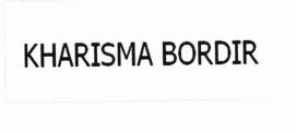 Trademark KHARISMA BORDIR