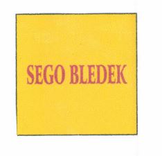 Trademark SEGO BLEDEK