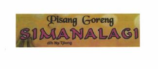 Trademark PISANG GORENG SIMANALAGI D/H NY. TJIONG