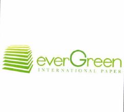 Trademark EVERGREEN INTERNATIONAL PAPER + LOGO