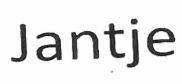 Trademark JANTJE