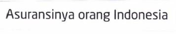 Trademark ASURANSINYA ORANG INDONESIA