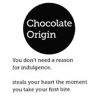 Trademark Chocolate Origin+You don't need a reason for indulgence. steals your heart the moment you take your first bite dan Lukisan/Logo