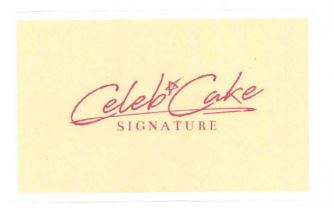 Trademark Celeb Cake Signature + Logo